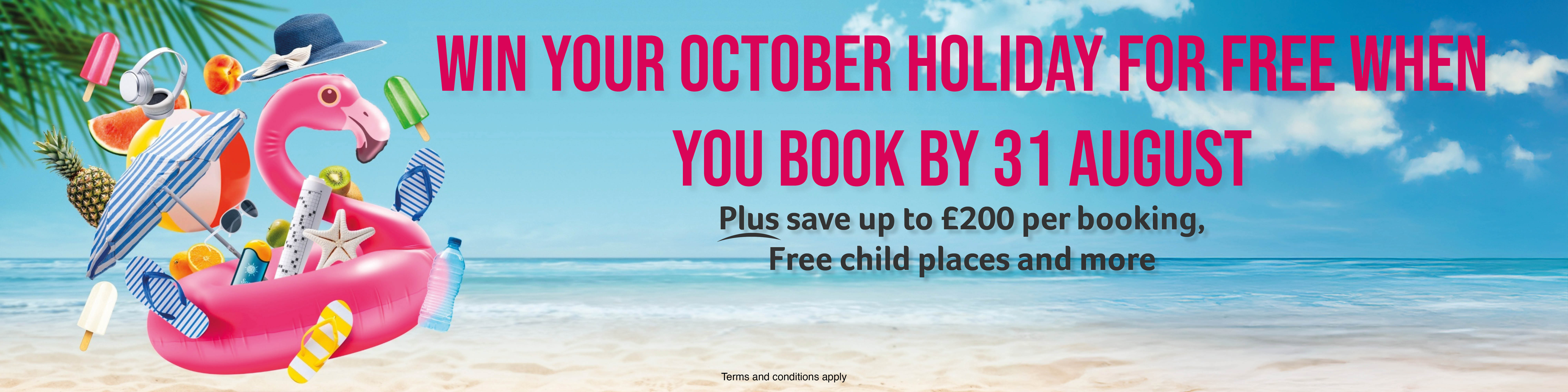 Win Your October Holiday For FREE